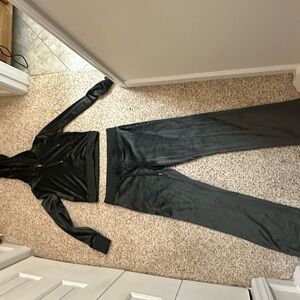 Women's Black Velour Tracksuit